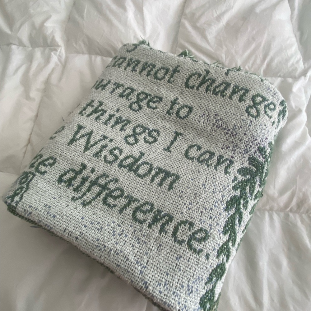 Inspirational Textured Throw Blanket tapestry